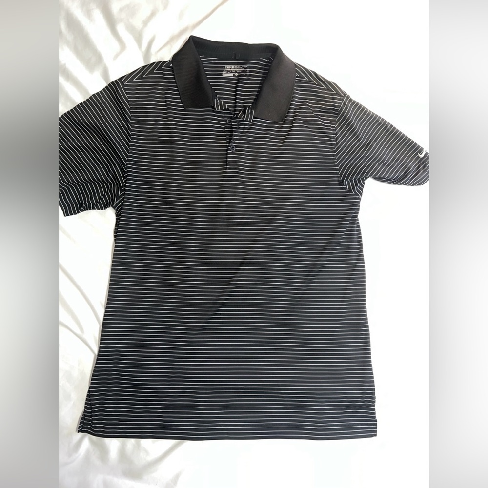 Sale! Nike Golf Dri-Fit Tour Performance Golf Polo Shirt Size XL Black White